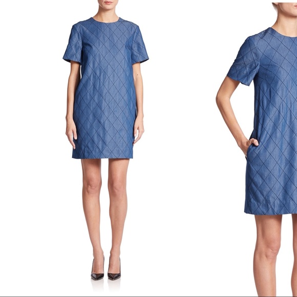 kate spade Dresses & Skirts - Kate Spade short-sleeve quilted chambray blue dress